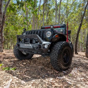 Jeep Wrangler Bumper - Front - Go Rhino - Trallenge, Stubby, Winch Ready - Black - `07-`20